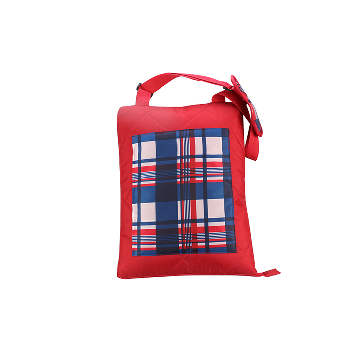 Ultrasonic Pattern Zip Up Picnic Blanket With Pocket